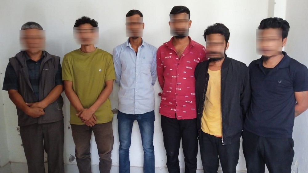 The six civilians, who rescued by the Assam Rifles from a house in Bamunpukhuri, Dimapur, on April 28. (Photo courtesy: PRO, Defence)